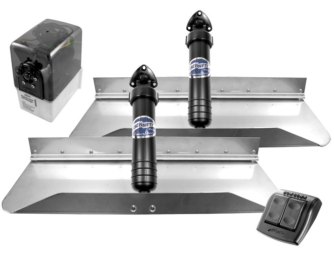 Bennett 30x9 Hydraulic Trim Tab Complete Kit with Euro Rocker Switch 309E